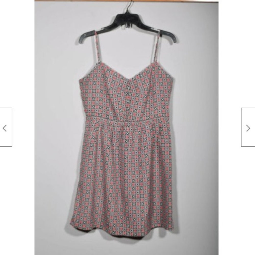 J. Crew 43841 Coral Print Seaside Cami Short Mini Sun Dress Sz 12